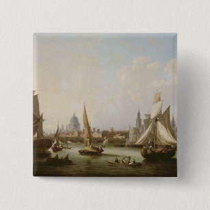 Beskåda av floden Thames Knapp