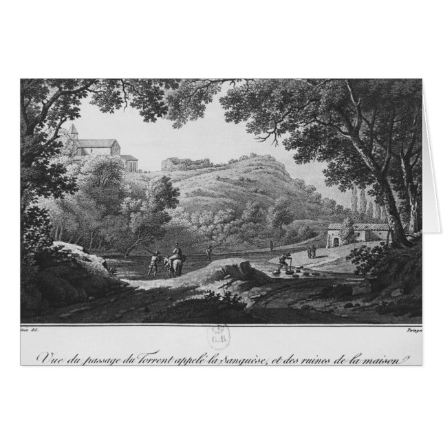 Beskåda av flödet som är bekant som La Sanguese Hälsningskort (Framsidan Horizontal)