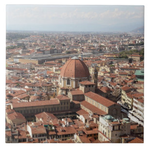 Beskåda av Florence, italien uppifrån av Kakelplatta