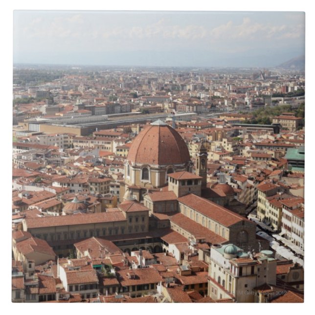 Beskåda av Florence, italien uppifrån av Kakelplatta (Framsidan)
