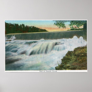 Beskåda av fördämningen på den Ausable svalgen Poster