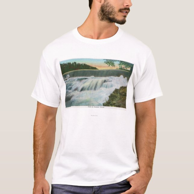 Beskåda av fördämningen på den Ausable svalgen Tee Shirt (Framsida)