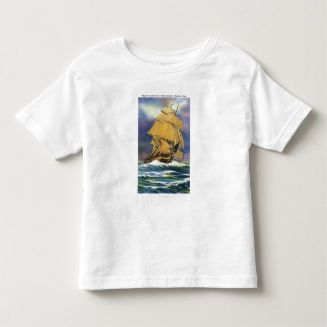 Beskåda av Frigatekonstitutionen, gammal Ironsides T-shirt (Framsida)