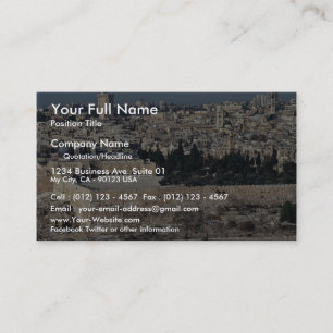 Beskåda av gammal stad från Mount of Olives, Visitkort