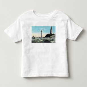 Beskåda av gammala och nya LighthouseCape Henry, Tee Shirt