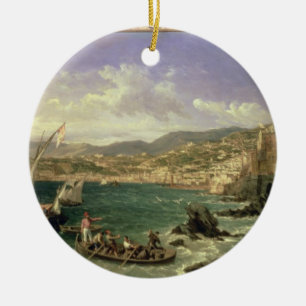 Beskåda av Genoa, 1854 (olja på kanfas) Julgransprydnad Keramik