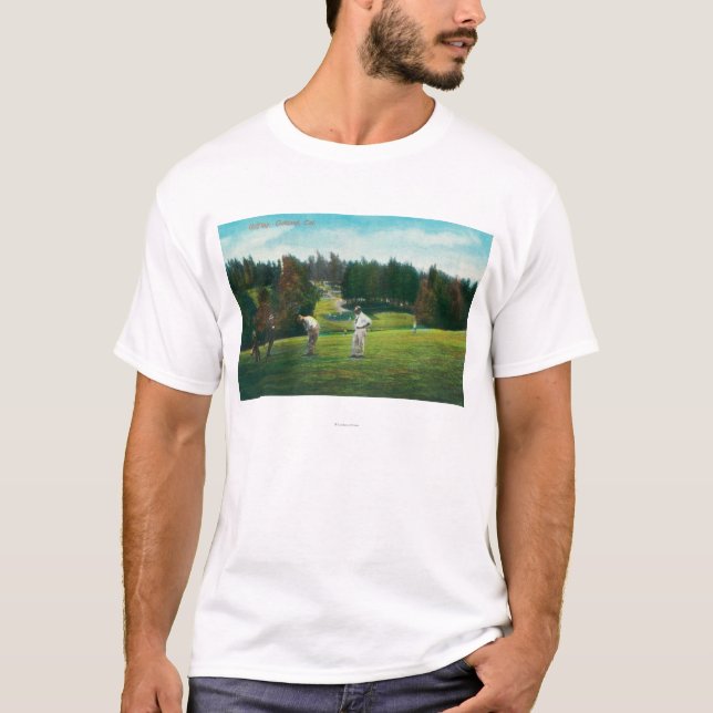 Beskåda av golfare om redo till SwingOakland, CA Tee (Framsida)