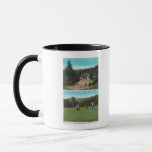 Beskåda av golfbanan, Croquetjordning, stugor Mugg