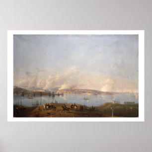 Beskåda av hamnen av Sebastopol under brott Poster