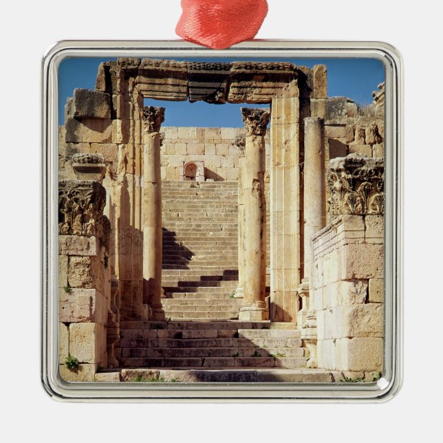 Beskåda av hänrycka till kristen julgransprydnad metall (Framsidan)