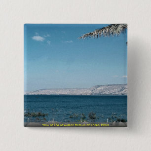 Beskåda av havet av Galilee från den södra kust Knapp