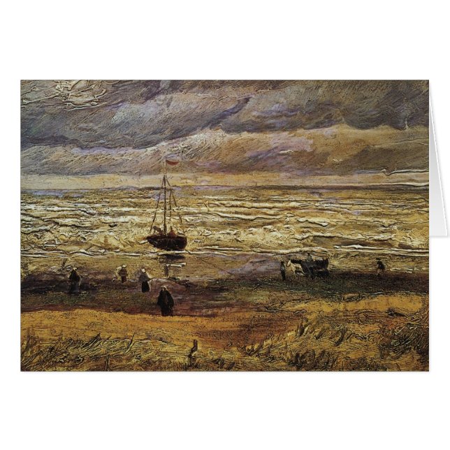 Beskåda av havet på Scheveningen av Van Gogh OBS Kort (Framsidan Horizontal)