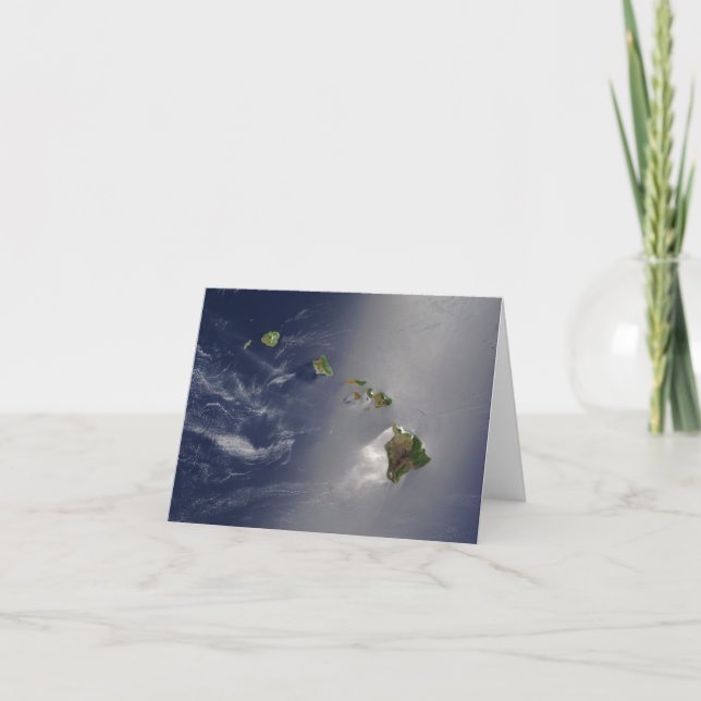 Beskåda av Hawaii från utrymme Kort (Framsida)