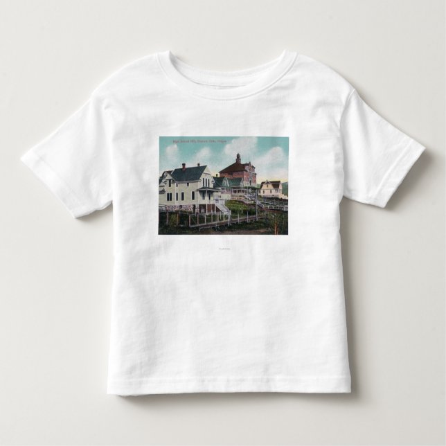Beskåda av högstadiumbacken, uppehåll t shirt (Framsida)