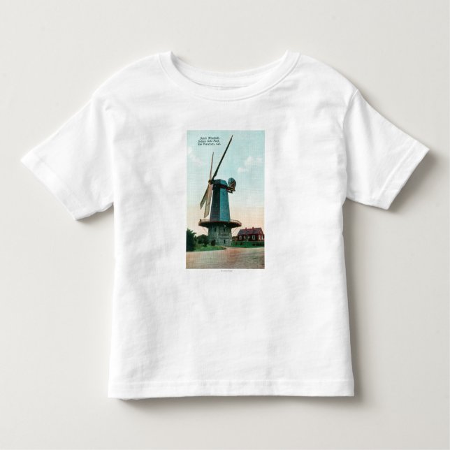 Beskåda av holländsk kvarn på Golden Gate Parket T Shirt (Framsida)