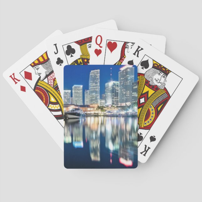 Beskåda av horisont med reflexion i vatten, Miami Casinokort (Baksidan)