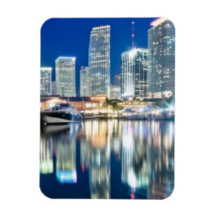 Beskåda av horisont med reflexion i vatten, Miami Magnet
