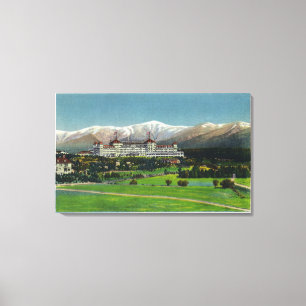 Beskåda av hotell för Mt Washington, presidents- Canvastryck