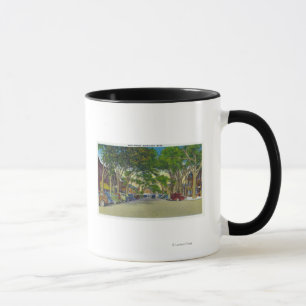 Beskåda av huvudsaklig gata 5 mugg