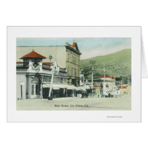 Beskåda av huvudsakliga StreetLos Gatos, CA 2 Hälsningskort