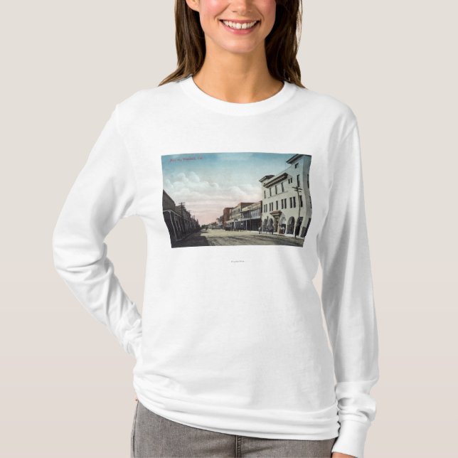 Beskåda av huvudsakliga StreetWoodland, CA T-shirt (Framsida)