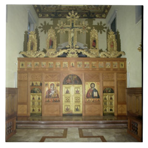 Beskåda av iconostasisen, 1641 (fotoet) (se 13790 kakelplatta