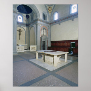 Beskåda av insidan, byggd c.1420-29 (fotoet) poster