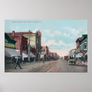 Beskåda av järneken StreetBellingham, WA Poster