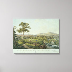 Beskåda av Jena från Rasenhuehlberg, c.1810 Canvastryck