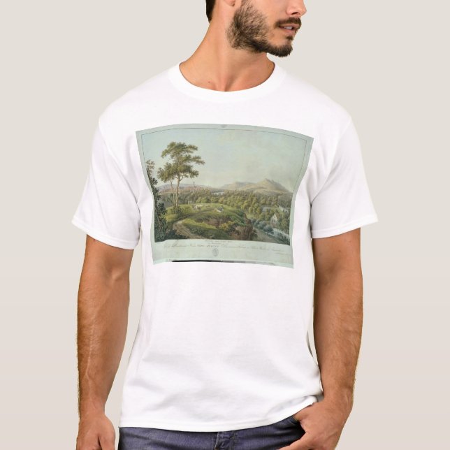 Beskåda av Jena från Rasenhuehlberg, c.1810 T-shirt (Framsida)