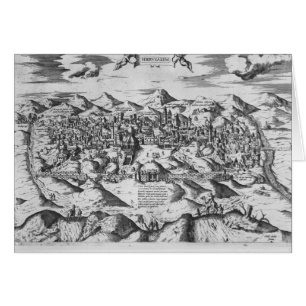 Beskåda av Jerusalem, 1570? Hälsningskort