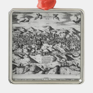 Beskåda av Jerusalem, 1570? Julgransprydnad Metall