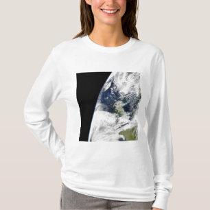 Beskåda av jord från utrymme tee shirt