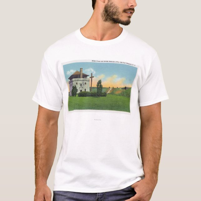 Beskåda av kår de Garde i gammalt franskt slott T-shirt (Framsida)