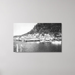 Beskåda av Ketchikan, Alaska strand fotograferar Canvastryck