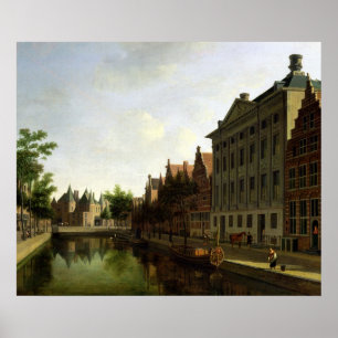 Beskåda av Kloveniersburgwalen i Amsterdam Poster