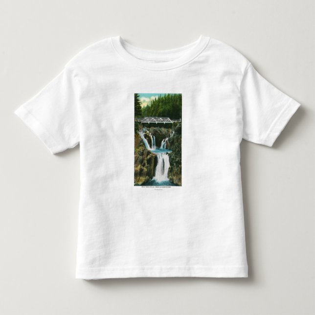 Beskåda av kluvna stennedgångar och överbrygga t-shirt (Framsida)