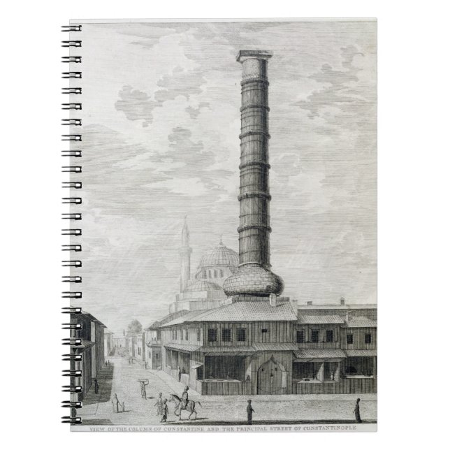 Beskåda av kolonnen av Constantine och Principaen Anteckningsbok Med Spiral (Framsidan)