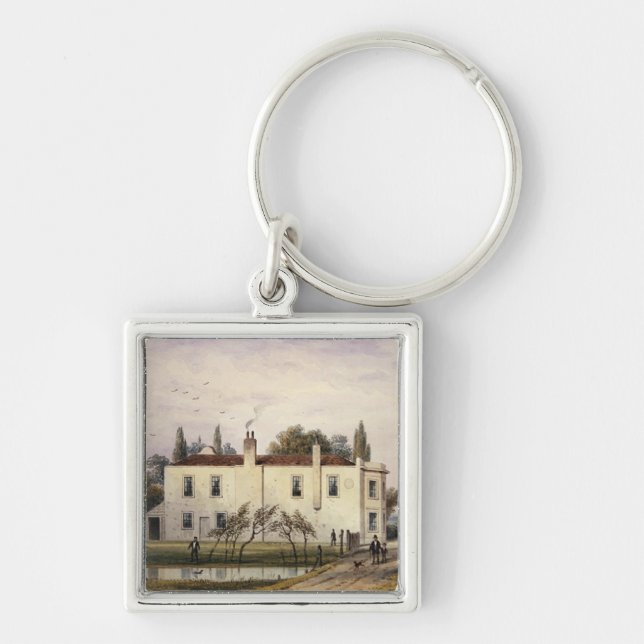 Beskåda av Köpenhamnhuset, 1853 Fyrkantig Silverfärgad Nyckelring (Framsidan)