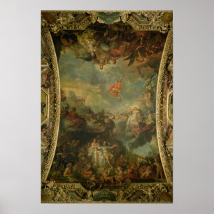 Beskåda av kungen Louis XIV som bara reglerar Poster