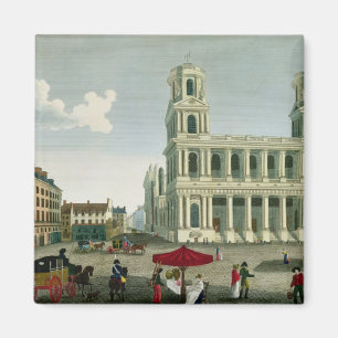 Beskåda av kyrkan av Sanktt-Sulpice Magnet