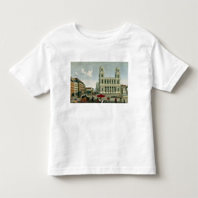 Beskåda av kyrkan av Sanktt-Sulpice T-shirt (Framsida)