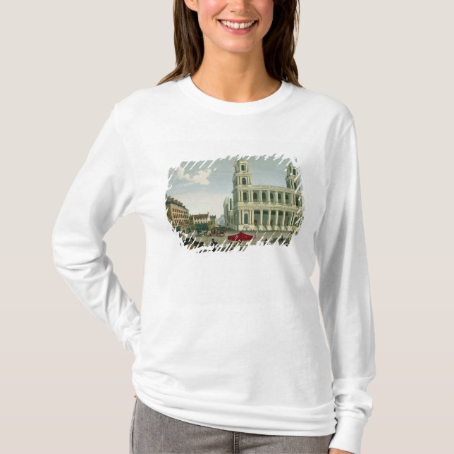 Beskåda av kyrkan av Sanktt-Sulpice Tee Shirt (Framsida)