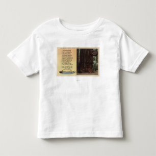 Beskåda av Lanesredwoodträdlägenhet T-shirt