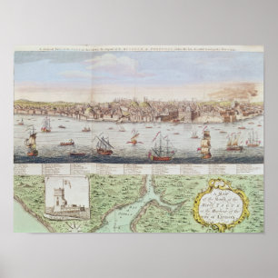 Beskåda av Lisbon, 1755 Poster