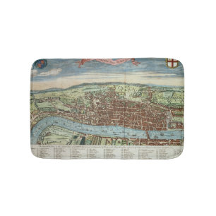 Beskåda av London, c.1560 Badrumsmatta
