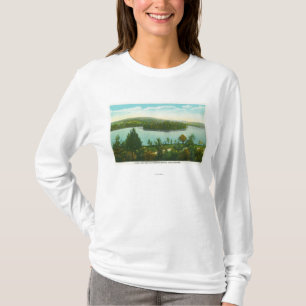 Beskåda av Loon sjön och den Blythewood ön T-shirt