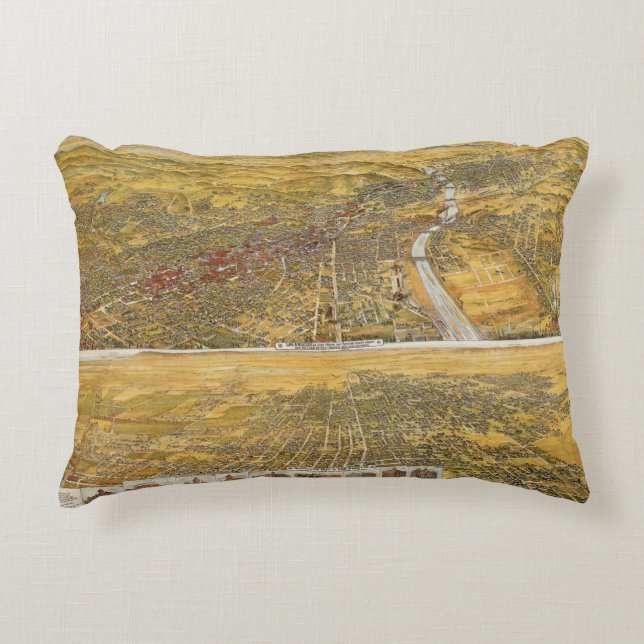 Beskåda av Los Angeles, 1894 Prydnadskudde (Framsidan)