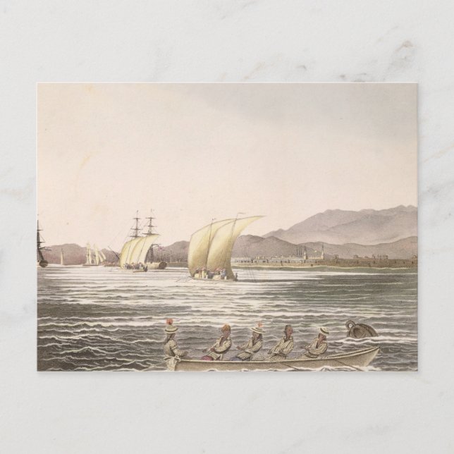 Beskåda av Manila, Philippines, 1826 Vykort (Framsida)