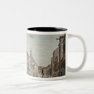 Beskåda av Mauer Strasse, Berlin, 1776 Två-Tonad Mugg
